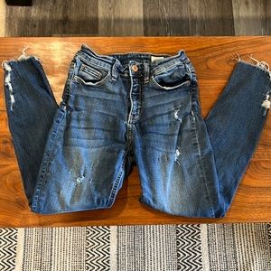 Bridge by gly curvy high rise skinny ankle jeans